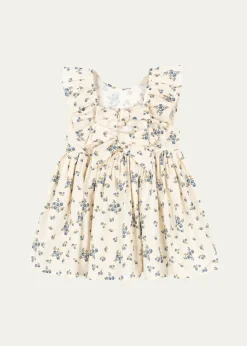 Konges SlojdGirl's Cianna Floral Organic Cotton Dress with Bows, Size 18M-10