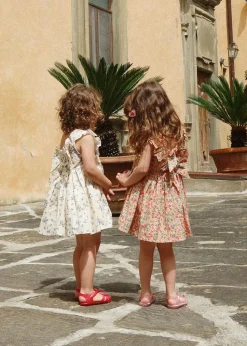 Konges SlojdGirl's Cianna Floral Organic Cotton Dress with Bows, Size 18M-10