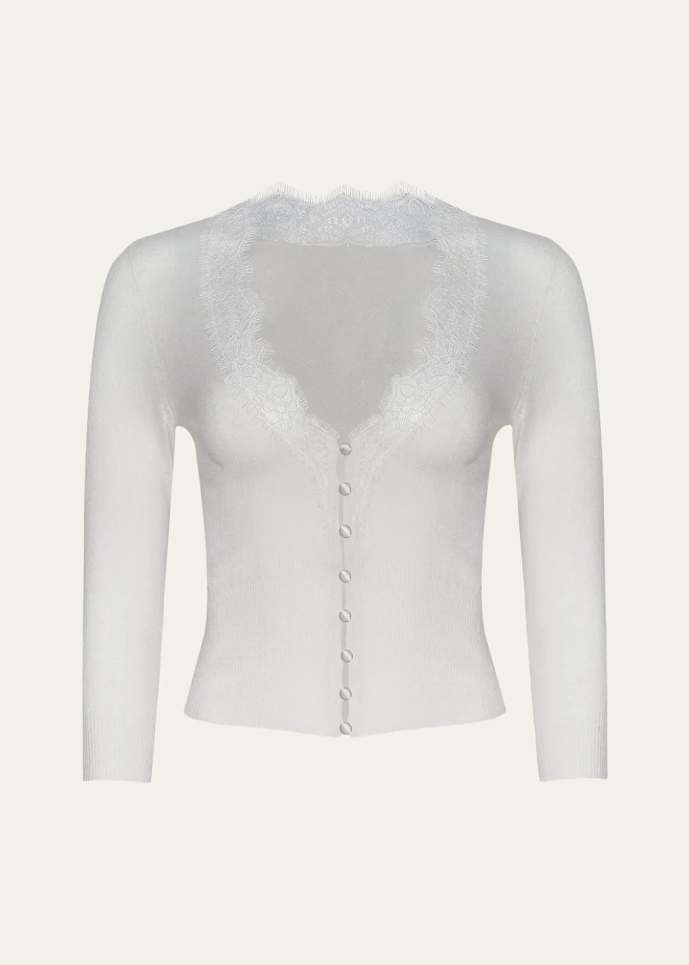 L'AgenceEluna Lace-Trim Cardigan