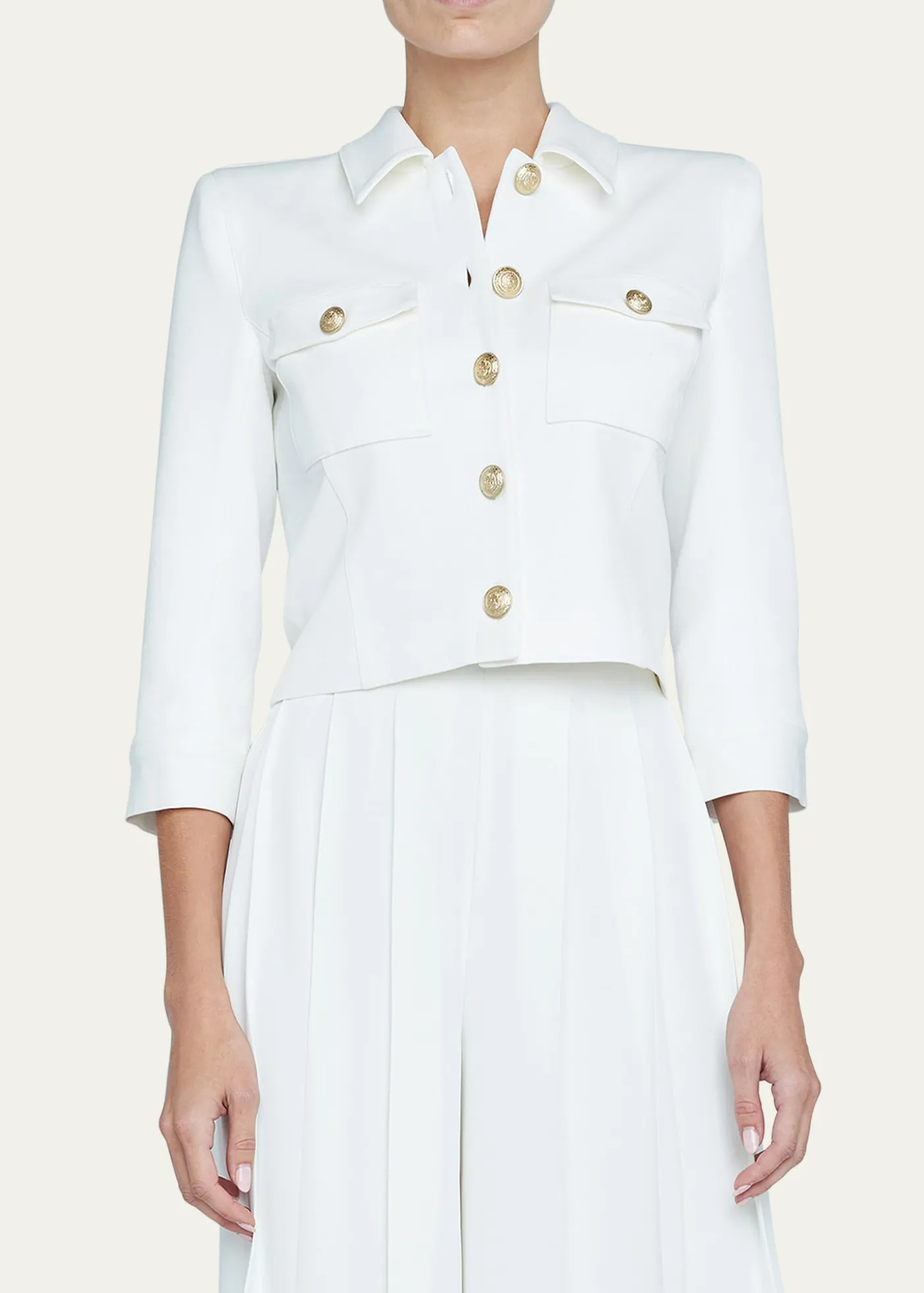 L'AgenceKumi Cropped Fitted Jacket