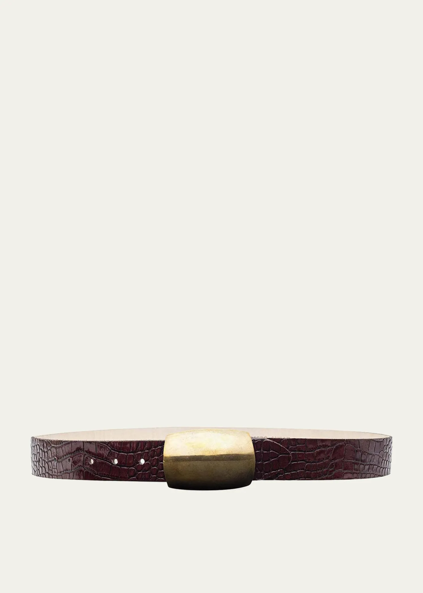L'AgenceMilou Croc-Embossed Leather Belt