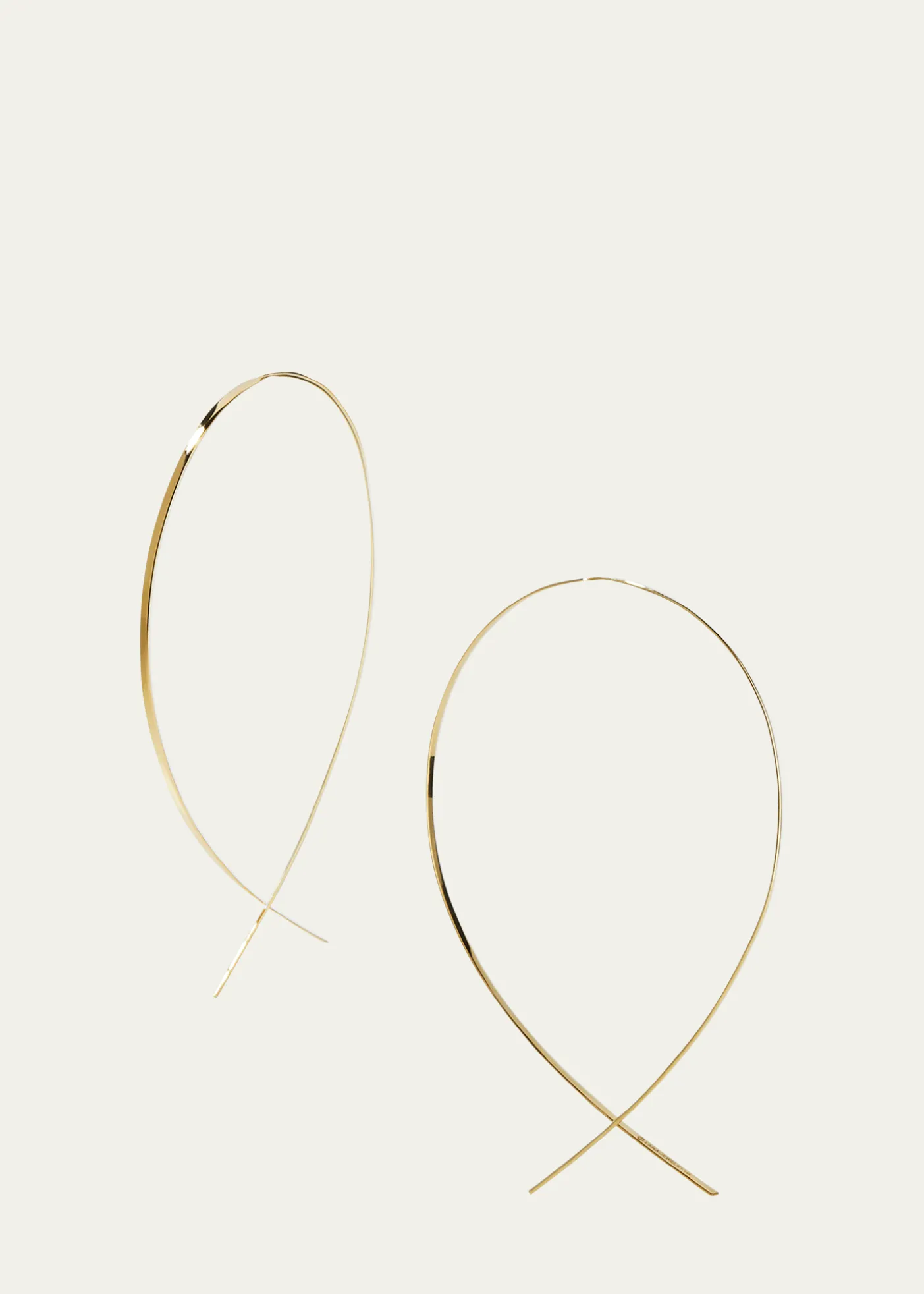 LanaFlat 14K Upside Down Hoop Earrings