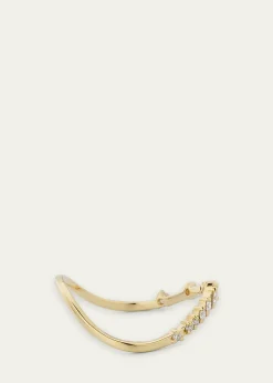 Lana14K Gold Curved Solo Diamond Constellation Ring