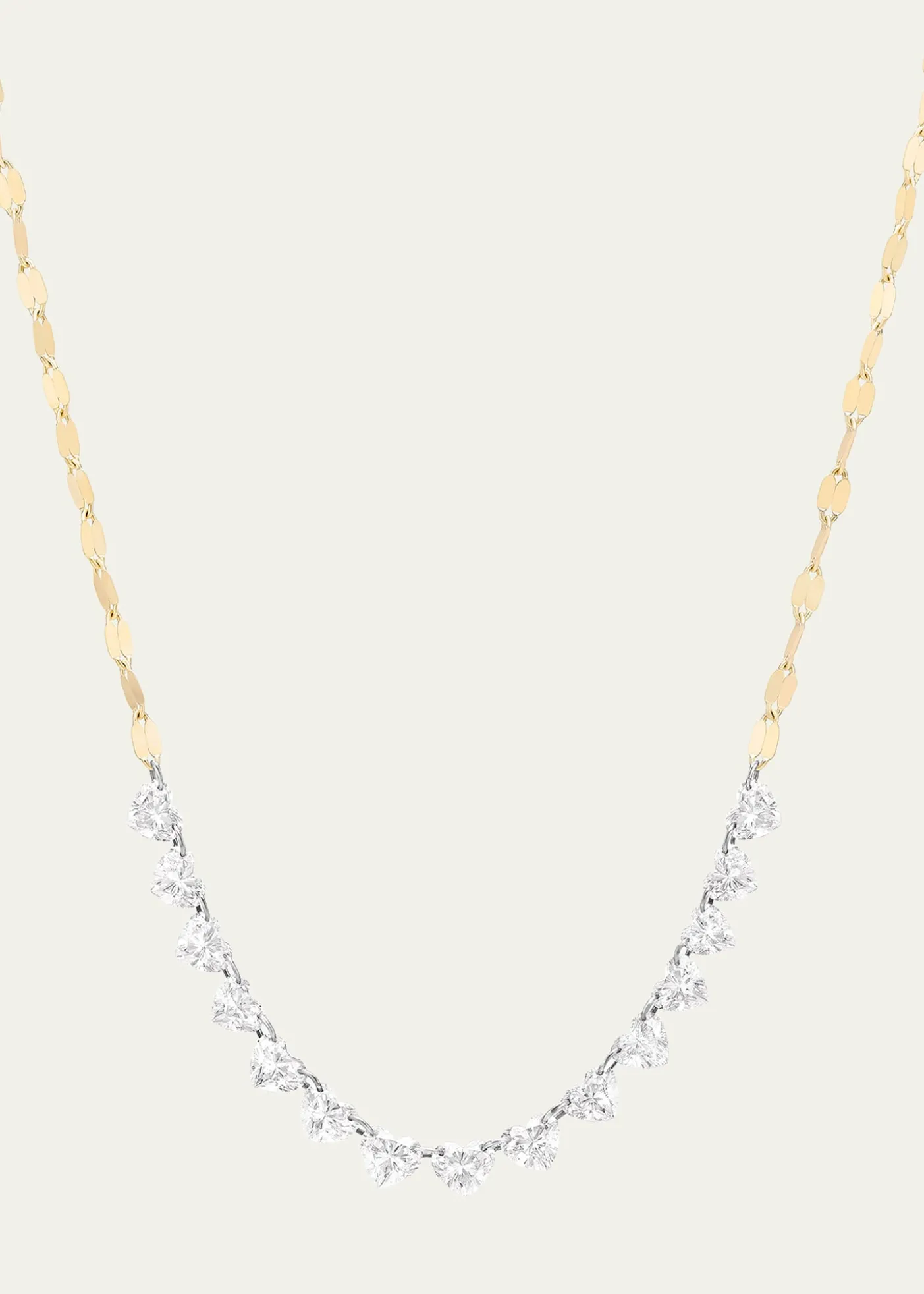 Lana14K Gold Diamond Heart Tennis Necklace