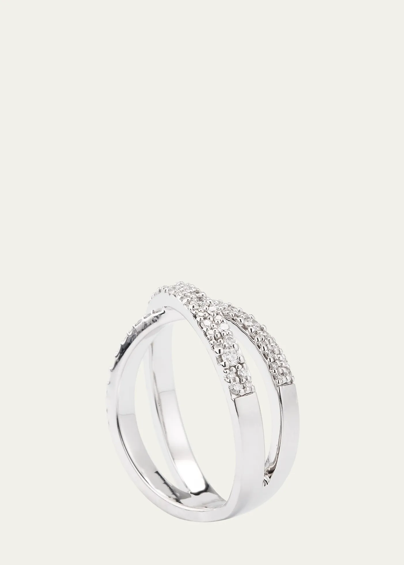 Lana14K Gold Flawless Diamond Vanity Crisscross Ring