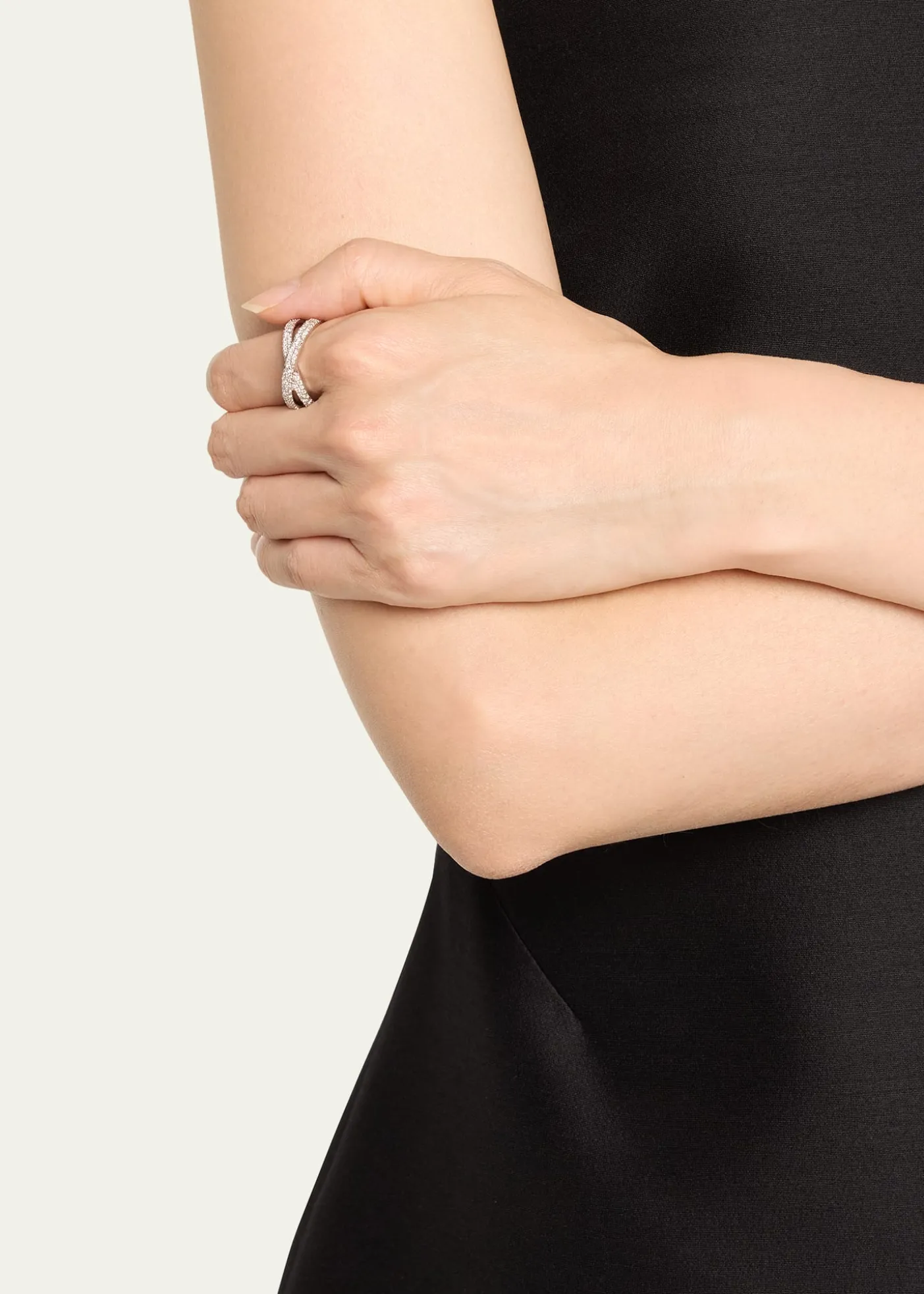 Lana14K Gold Flawless Diamond Vanity Crisscross Ring