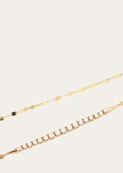 Lana14K Gold Flawless Graduating Diamond Tennis Necklace