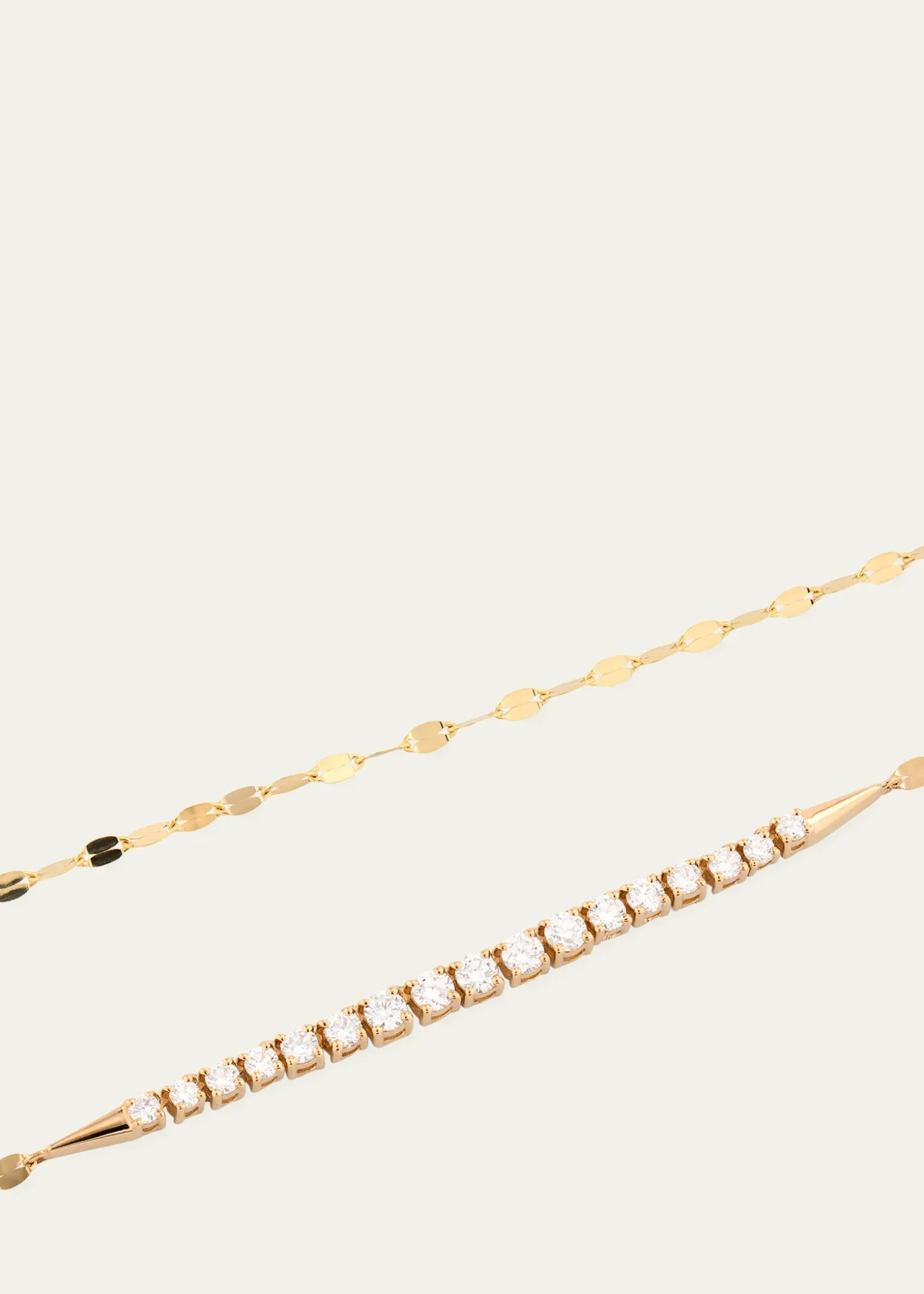 Lana14K Gold Flawless Graduating Diamond Tennis Necklace