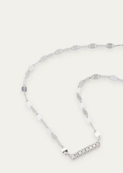 Lana14K Gold Flawless Mini Diamond Bar Pendant Necklace