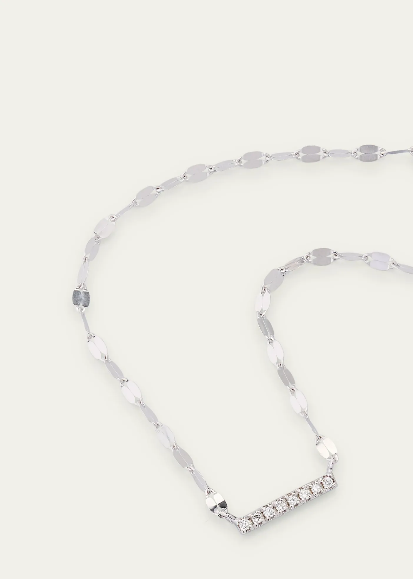 Lana14K Gold Flawless Mini Diamond Bar Pendant Necklace