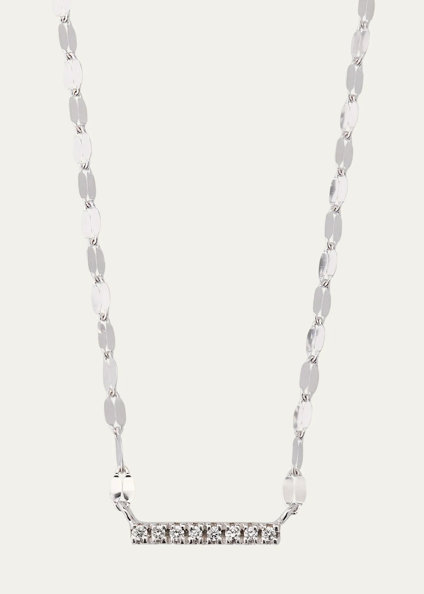 Lana14K Gold Flawless Mini Diamond Bar Pendant Necklace
