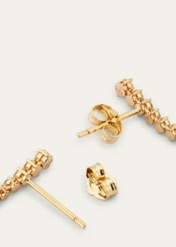 Lana14K Gold Flawless Tennis Linear Diamond Ear Crawlers