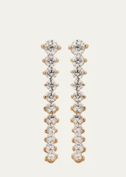 Lana14K Gold Flawless Tennis Linear Diamond Ear Crawlers