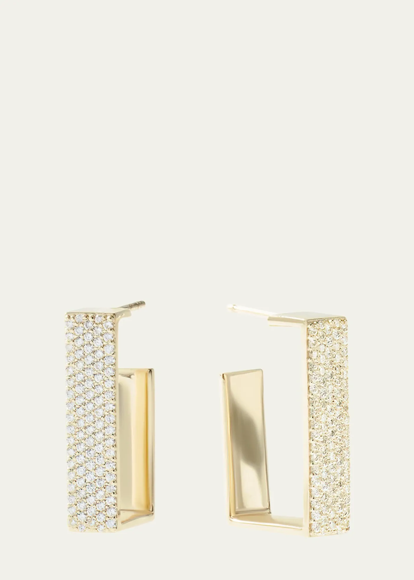 Lana14K Gold Flawless Vanity Diamond Geometric Hoop Earrings