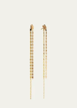 Lana14K Gold Linear Malibu Dusters Front and Back Earrings