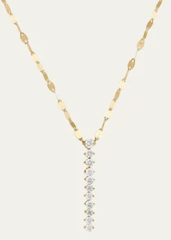 Lana14K Gold Mini Flawless Diamond Tennis Lariat Necklace
