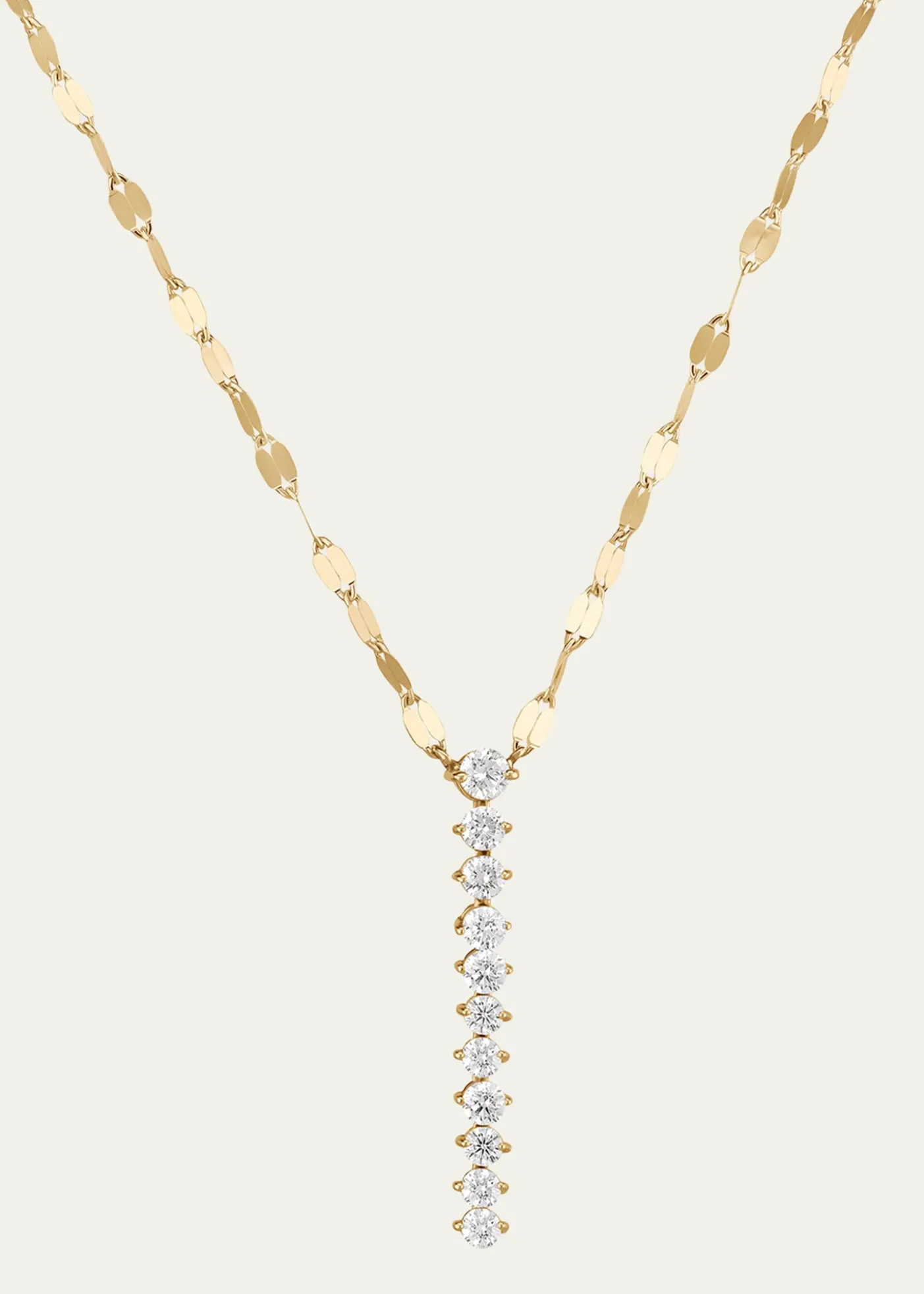 Lana14K Gold Mini Flawless Diamond Tennis Lariat Necklace