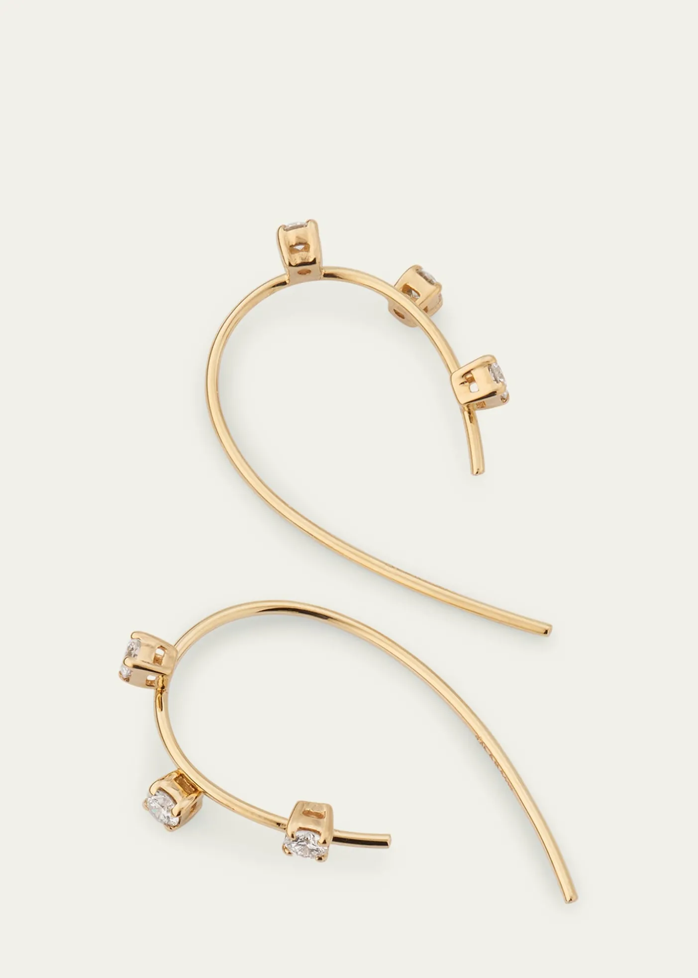 Lana14K Gold Mini Solo Hooked On Hoop Earrings