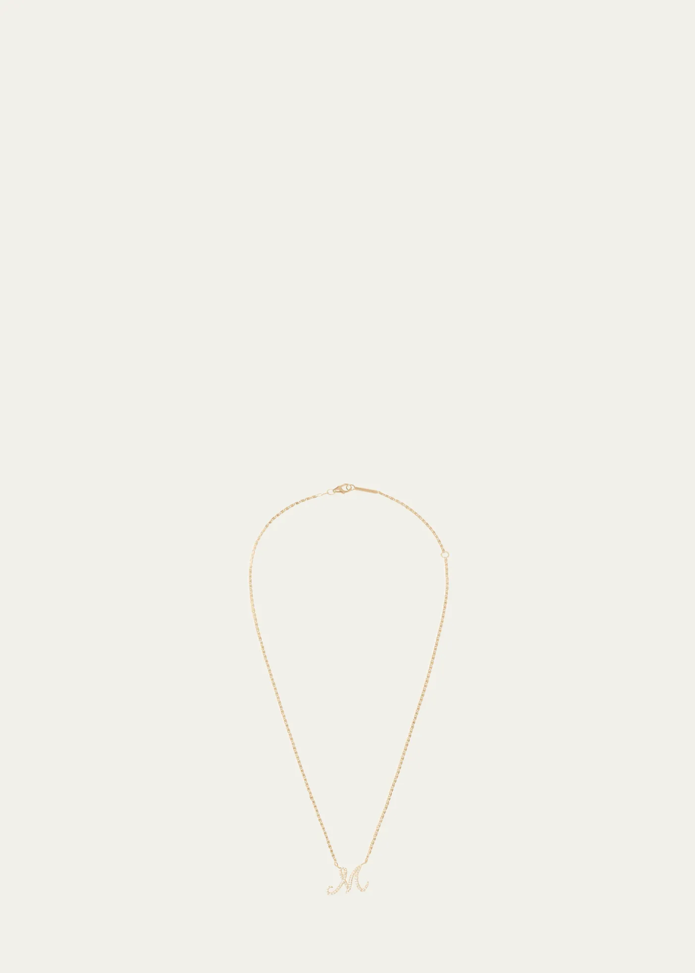 Lana14K Gold Small Flawless Malibu Diamond Initial Necklace, A-Z