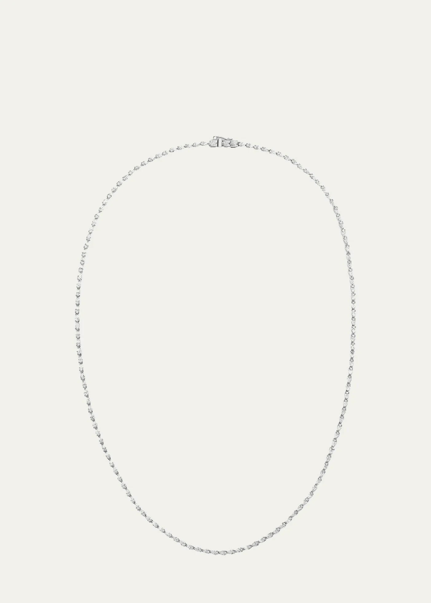 Lana14K White Gold Pear Diamond Tennis Necklace