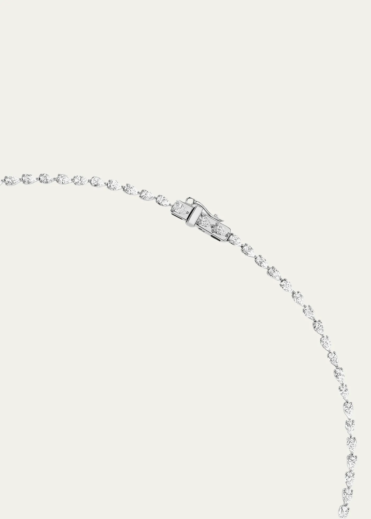Lana14K White Gold Pear Diamond Tennis Necklace