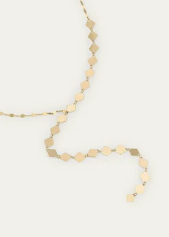 Lana14K Yellow Gold Laser Kite Blake Chain Remix Lariat Necklace, 18"L