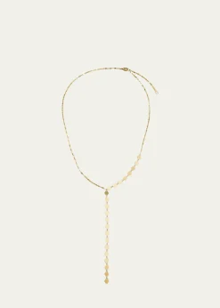 Lana14K Yellow Gold Laser Kite Blake Chain Remix Lariat Necklace, 18