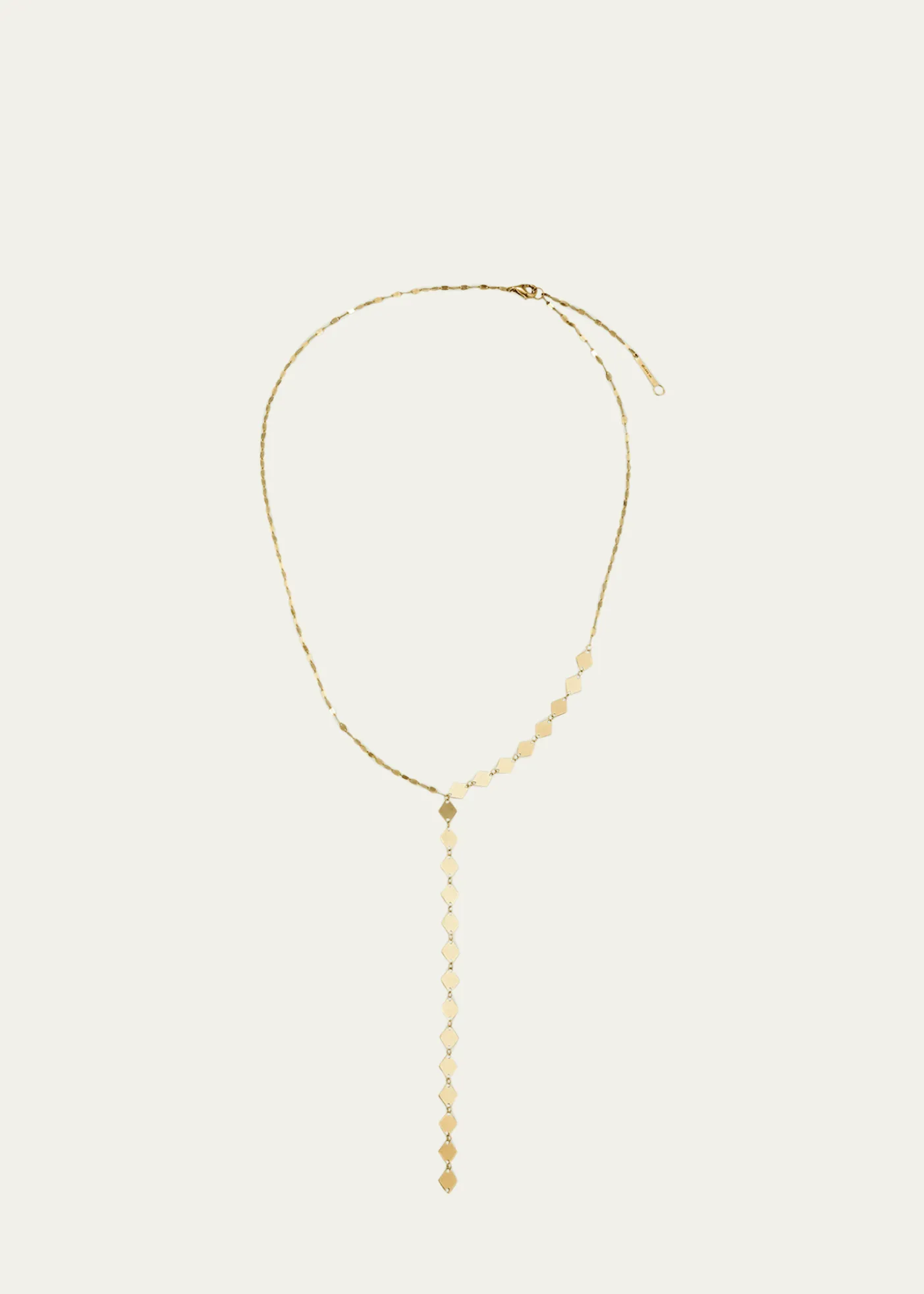 Lana14K Yellow Gold Laser Kite Blake Chain Remix Lariat Necklace, 18"L