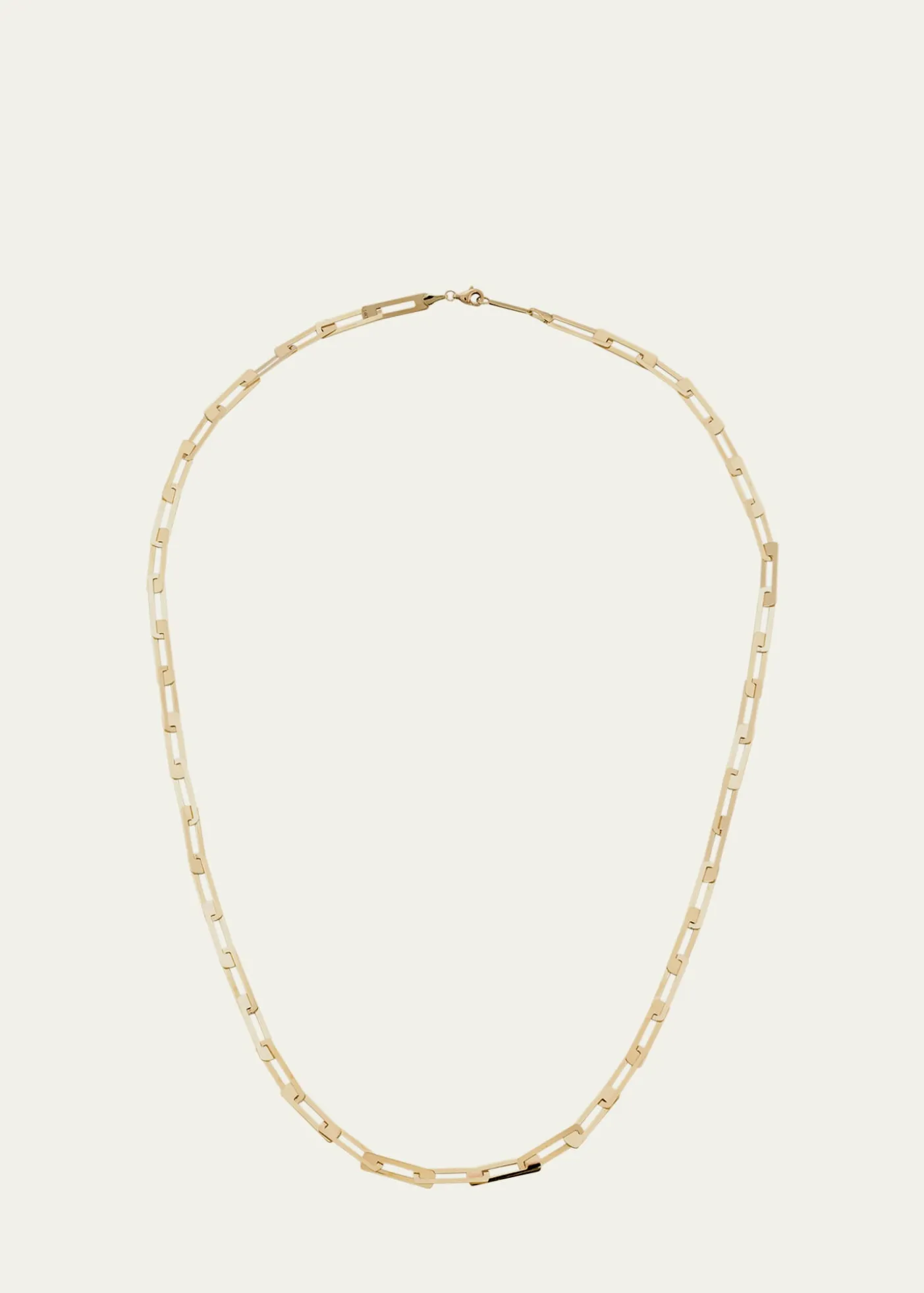 Lana14K Yellow Gold Laser Open Interlocking Rectangle Necklace