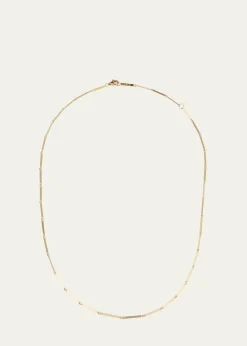 Lana14K Yellow Gold Laser Rectangle Chain Necklace, 18"