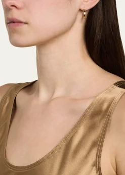 Lana14K Yellow Gold Mini Solo Diamond Huggie Earrings