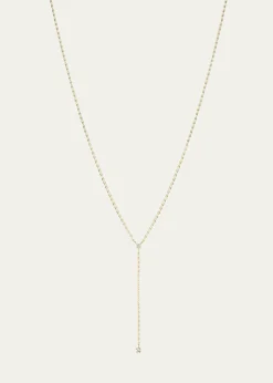 Lana14K Yellow Gold Petite Nude Diamond Solo Lariat