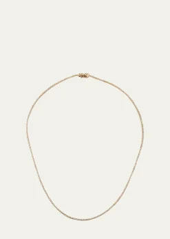 Lana14K Yellow Gold Skinny Tennis Necklace