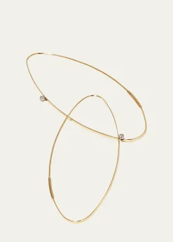 LanaLarge 14K Oval Magic Hoop Earrings with Diamonds