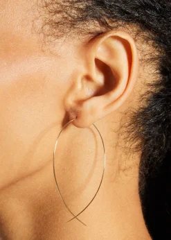LanaLarge Upside Down Hoop Earrings in 14K Gold