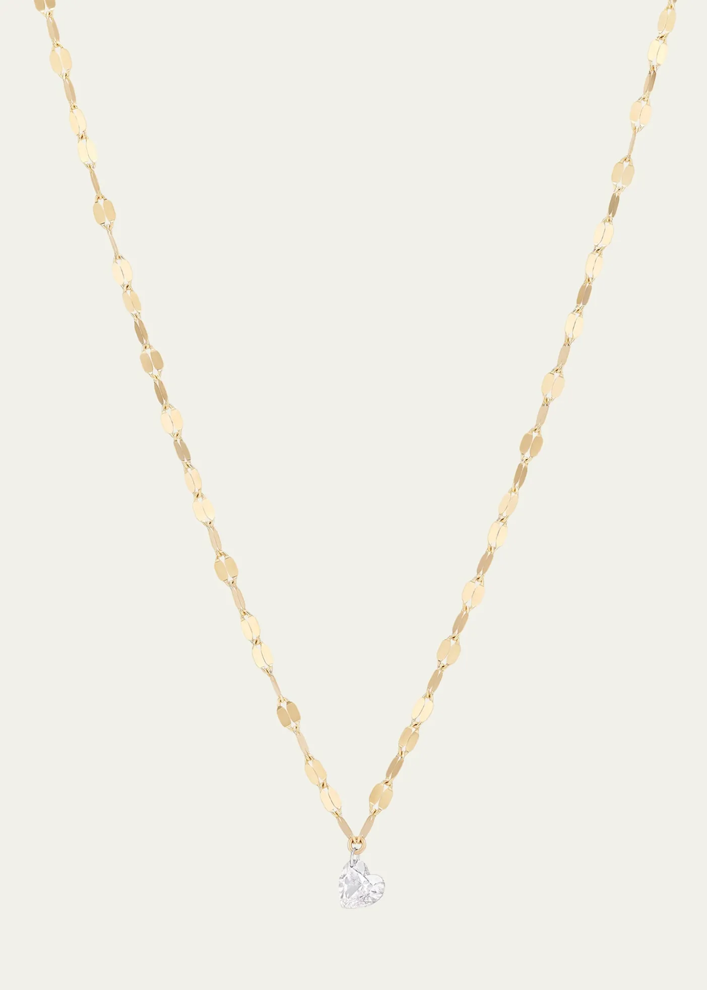 LanaSolo Floating Diamond Heart Pendant Necklace