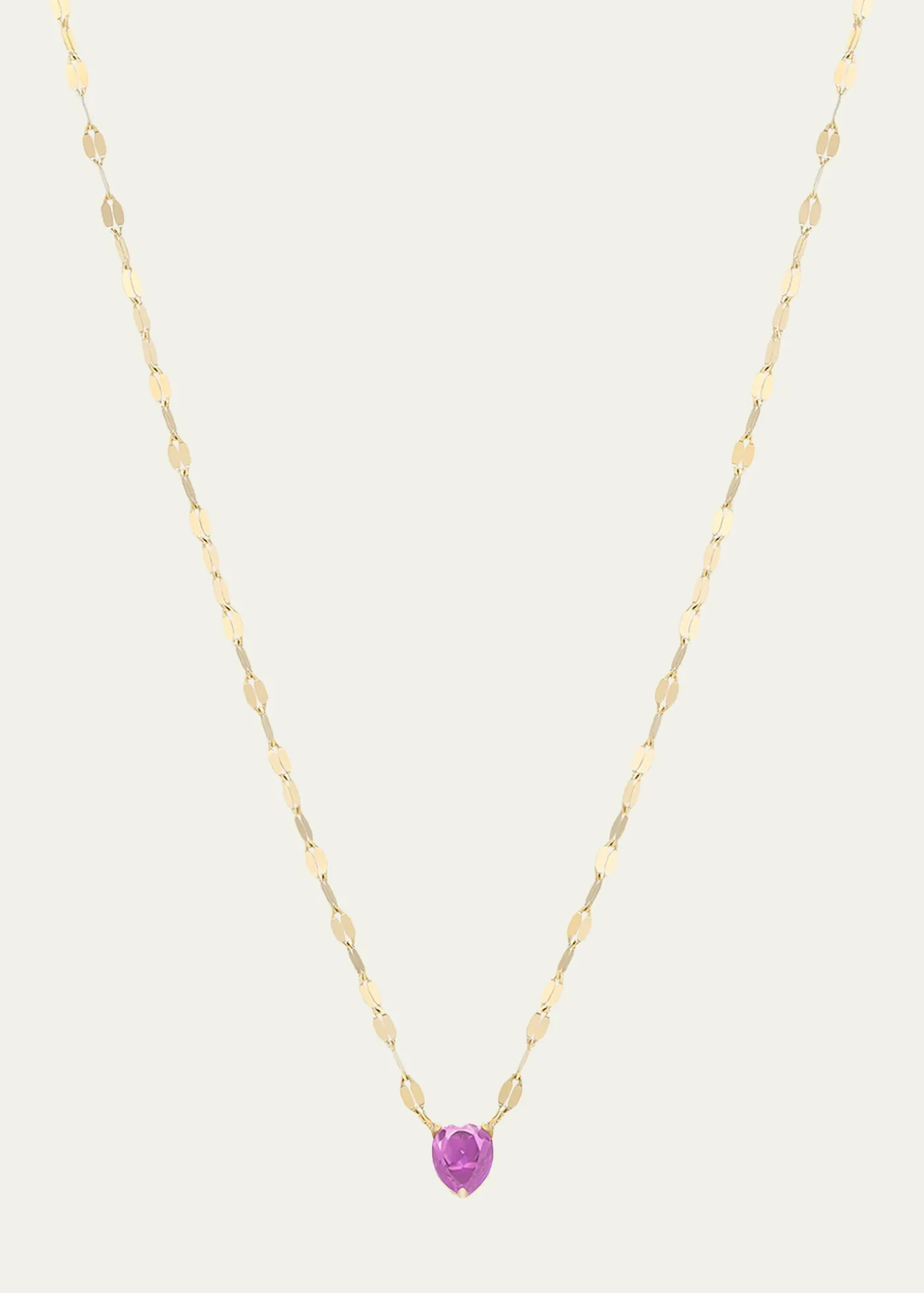LanaSolo Pink Sapphire Heart Pendant Necklace