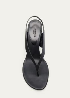 Le Monde BerylLangley 70mm Leather Thong Wedge Sandals