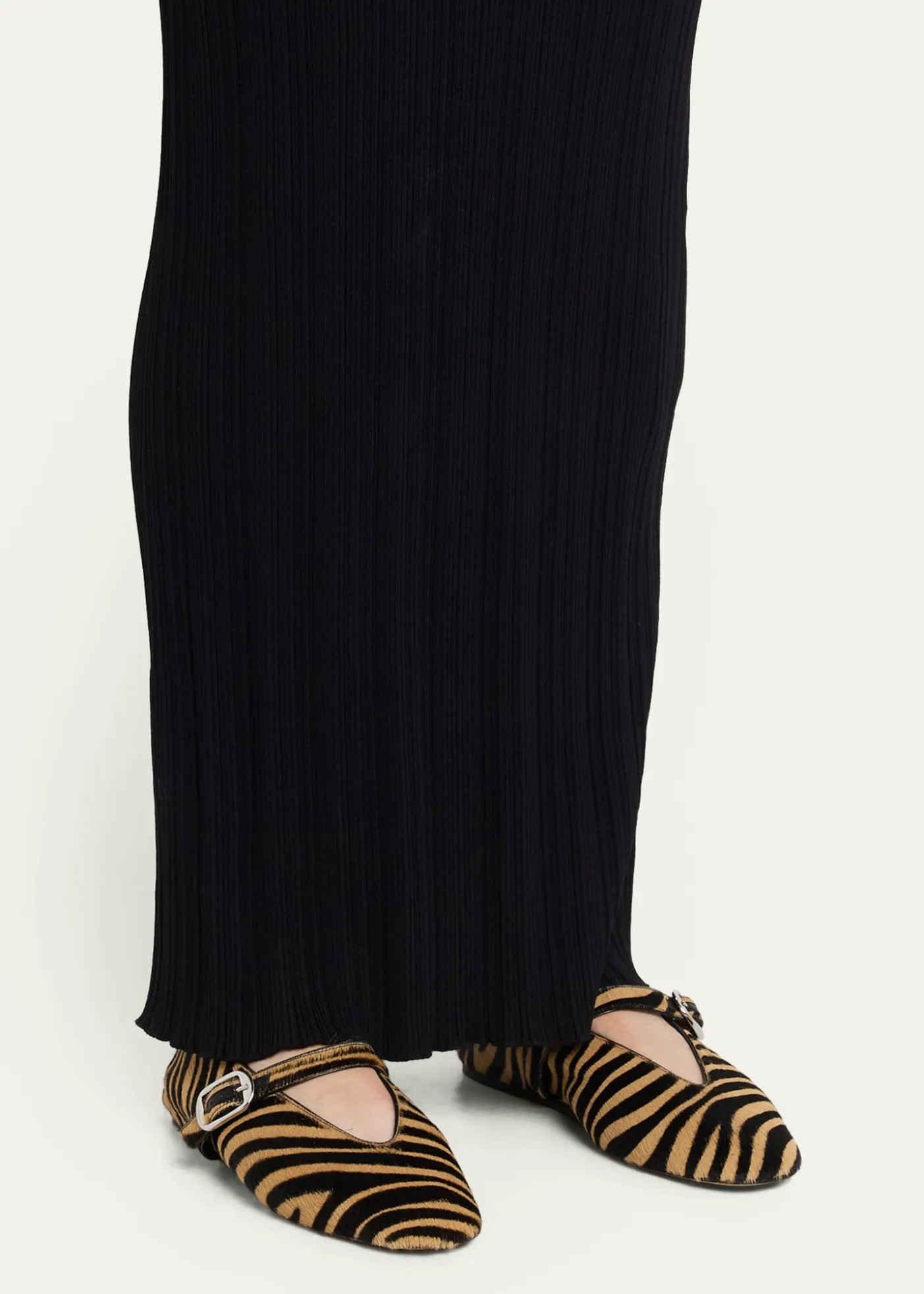 Le Monde BerylStella Zebra Calf Hair Ballerina Flats