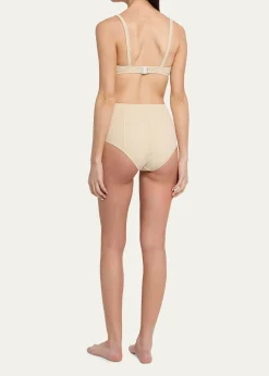 Lisa Marie FernandezSeersucker Balconette Two-Piece Swimsuit