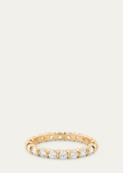 Lizzie Mandler Fine Jewelry18K Yellow Gold Small Bubble Bar Diamond Eternity Ring