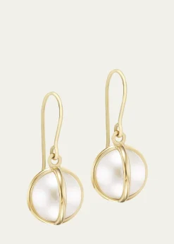 L. KleinCeleste 18k Gold Pearl Drop Earrings