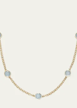 L. Klein18k Gold Bubbles Aquamarine Chain Necklace