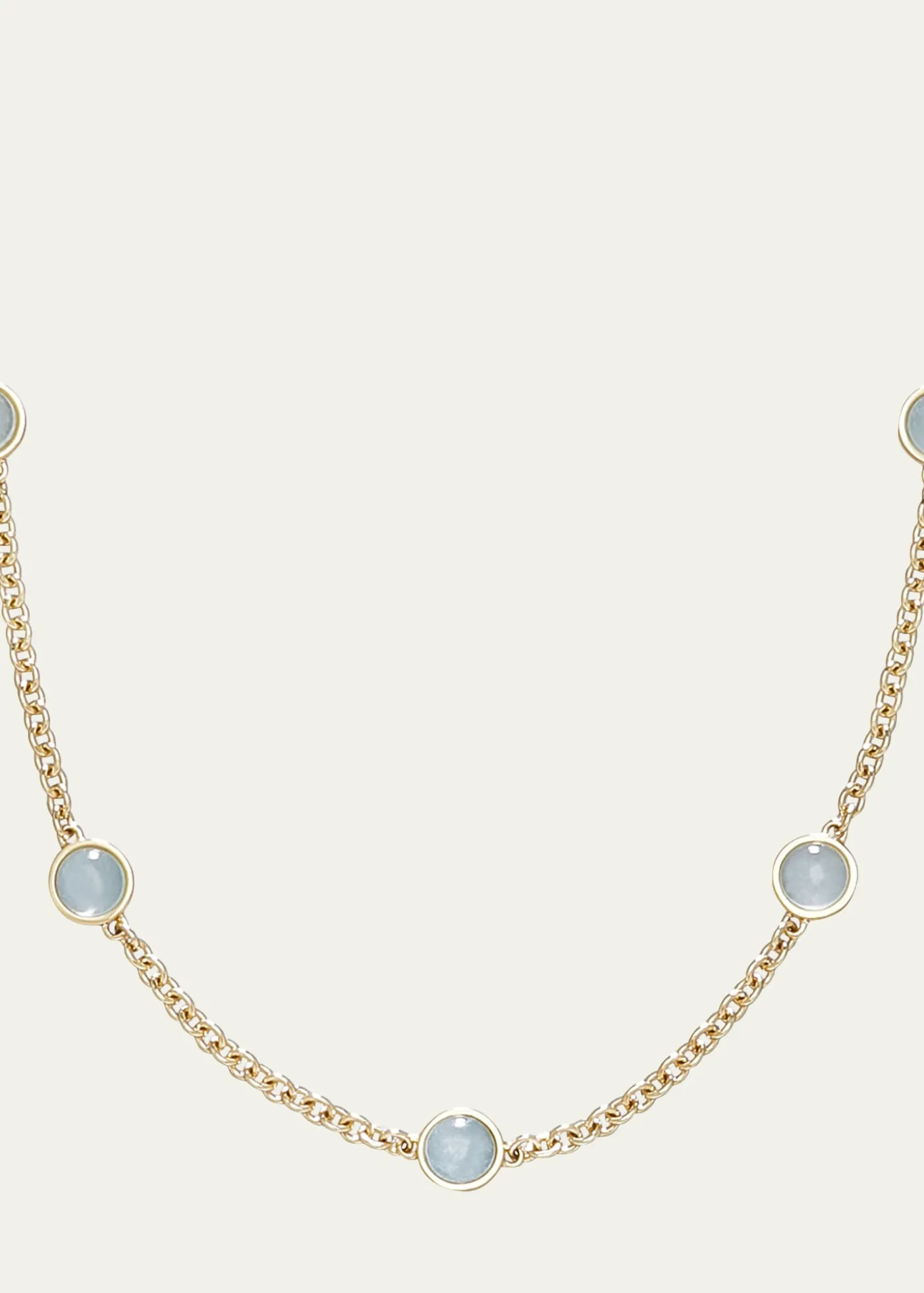 L. Klein18k Gold Bubbles Aquamarine Chain Necklace