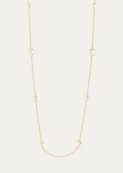 L. KleinPrisma 18k Gold Crystal Quartz Station Chain Necklace