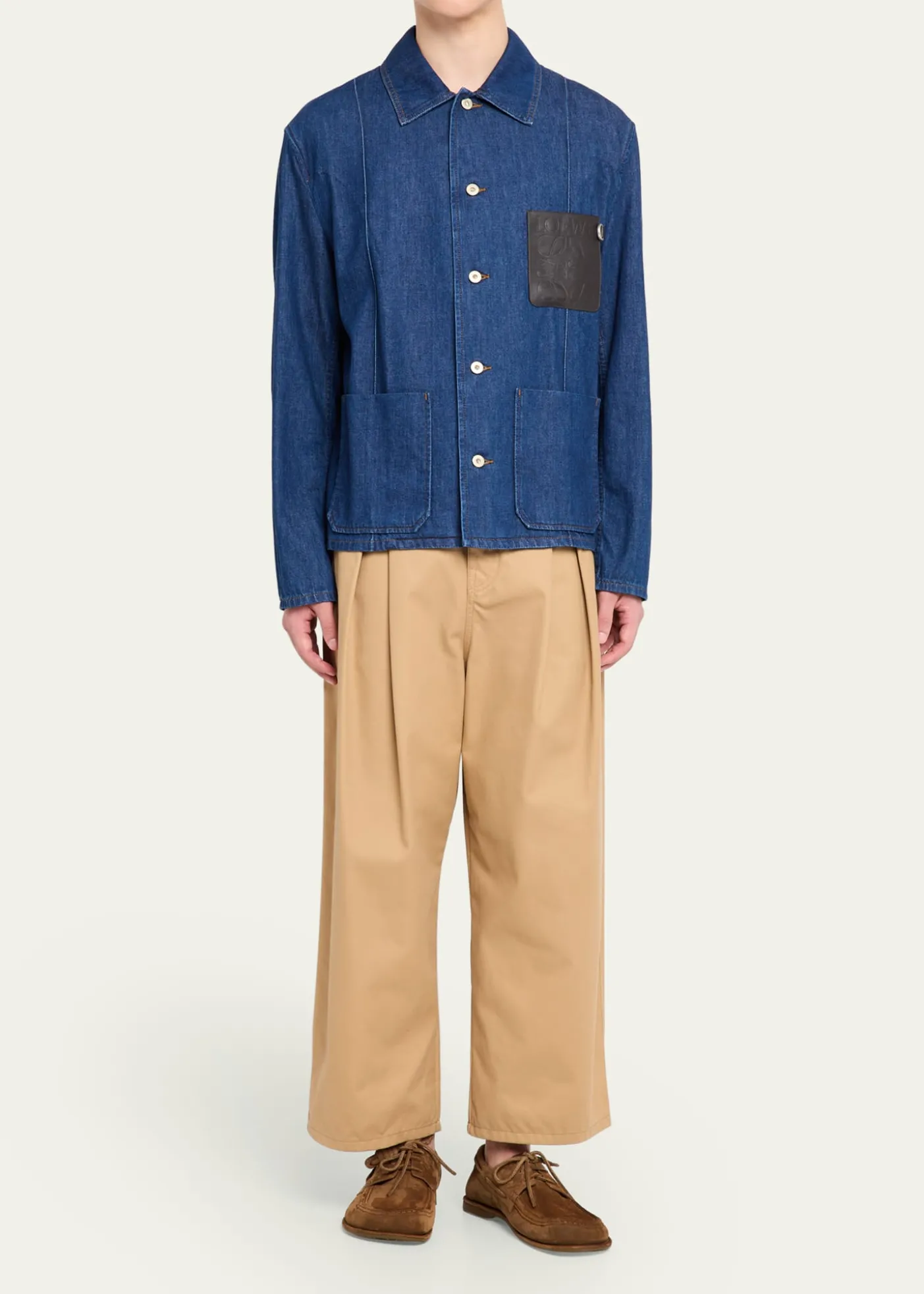 LoeweMen's Campo Suede Flamenco-Knot Boat Shoes