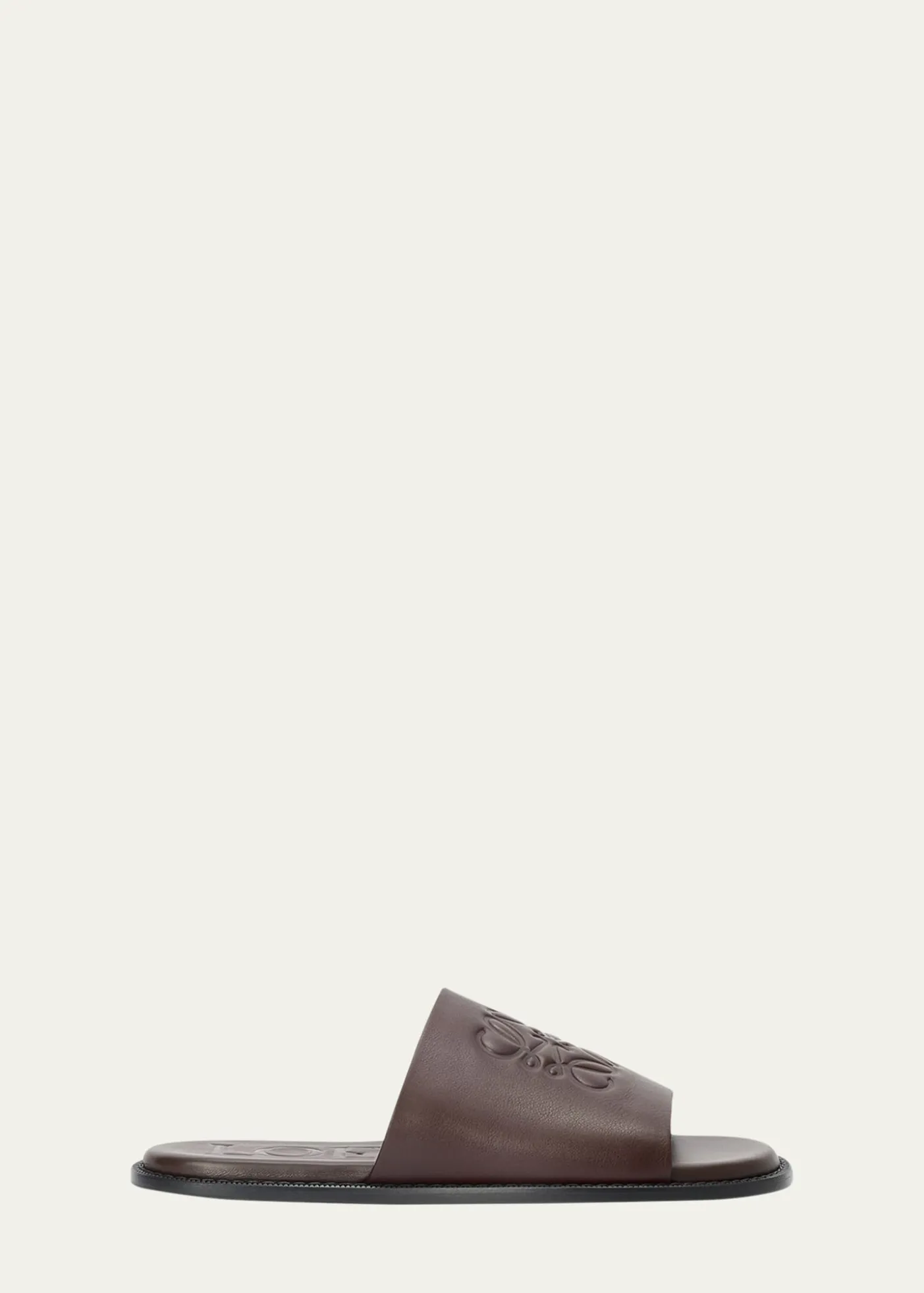 LoeweMen's Flex Anagram Soft Calfskin Slide Sandals