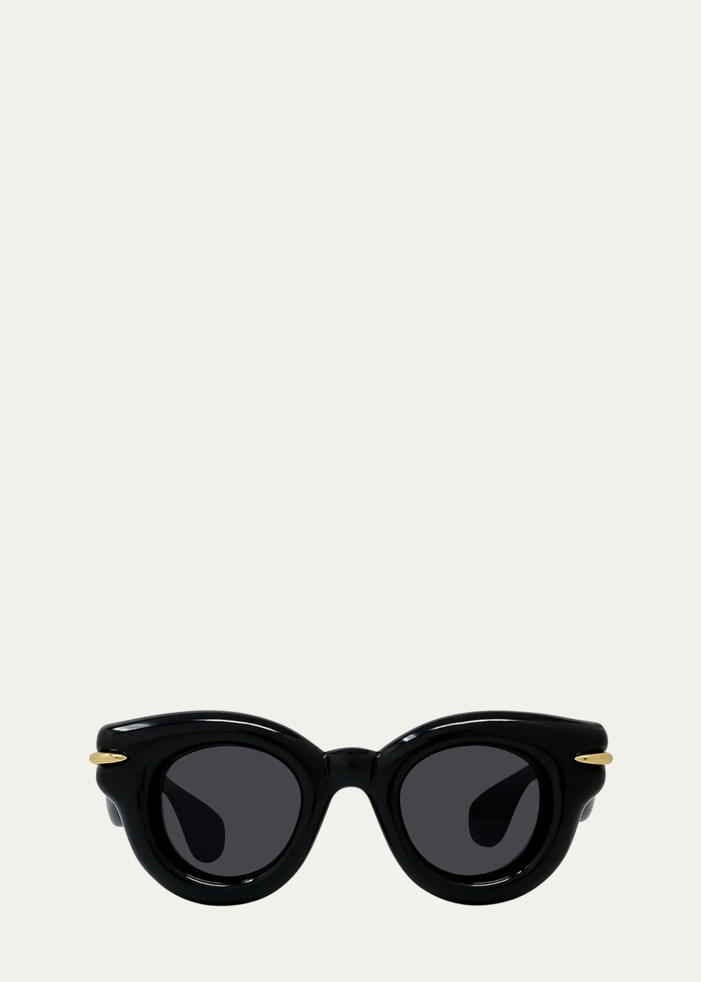 LoeweMen's Inflated Pantos Acetate-Nylon Round Sunglasses