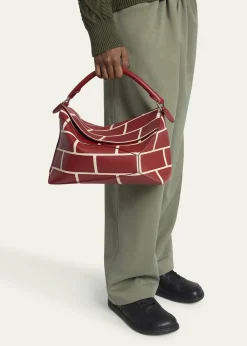 LoeweMen's Large Brick Leather Puzzle Edge Shoulder Bag