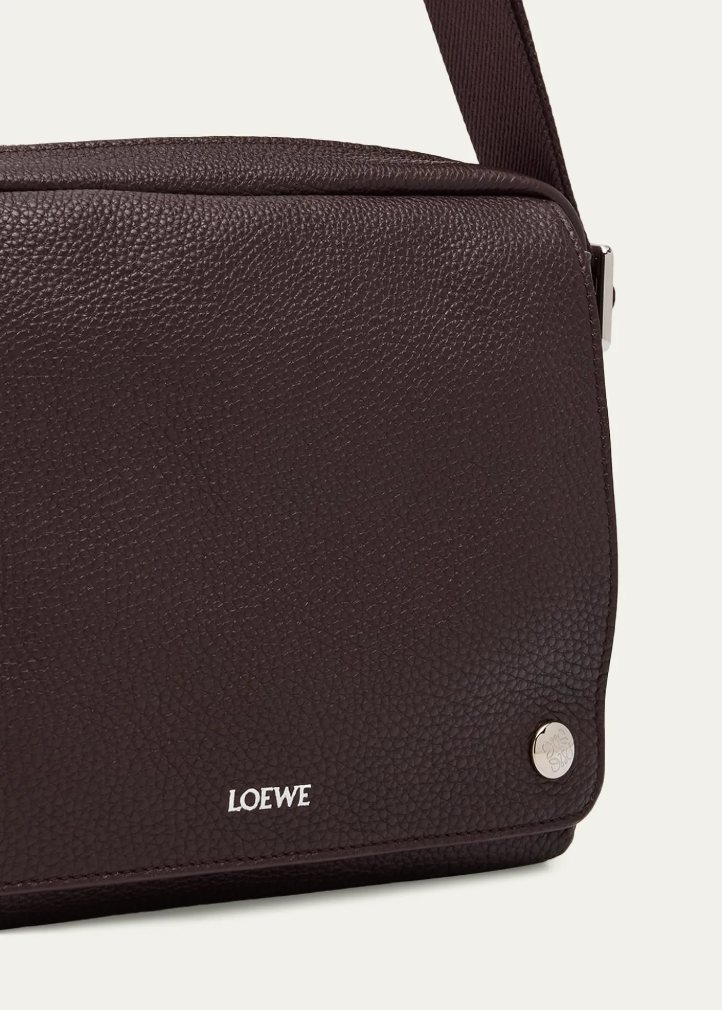 LoeweMen's Medium Pebble Grained Calfskin Messenger Bag